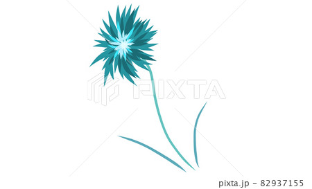 背景白の青い花 背景白の青い花 82937155
