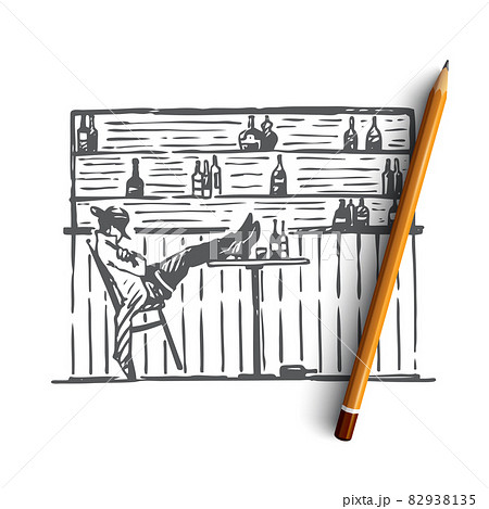 Wild, west, cowboy, bar, relax, western concept. Hand drawn isolated vector. Wild, west, cowboy, bar, relax, western concept. Hand drawn isolated vector. 82938135