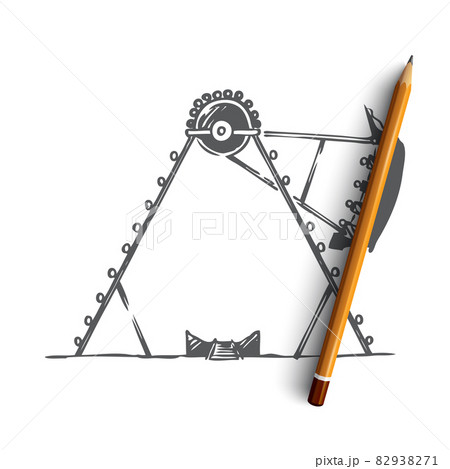 Attraction, park, fair, entertainment, amusement concept. Hand drawn isolated vector. Attraction, park, fair, entertainment, amusement concept. Hand drawn isolated vector. 82938271