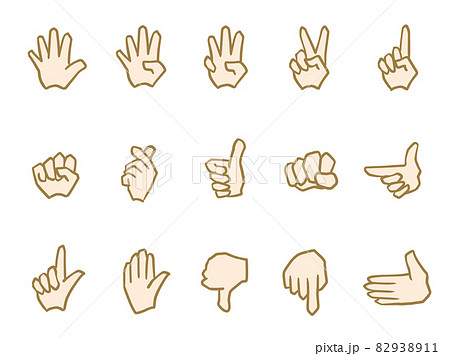 手 ジェスチャーセット 手 ジェスチャーセット 82938911