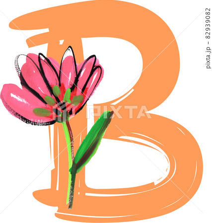 Alphabet brush font watercolor 82939082