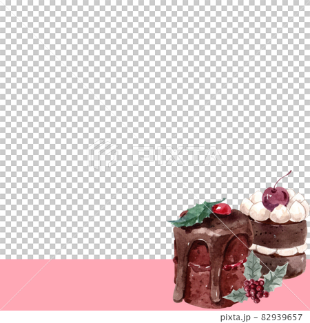 Winter xmas drink frame watercolor 82939657