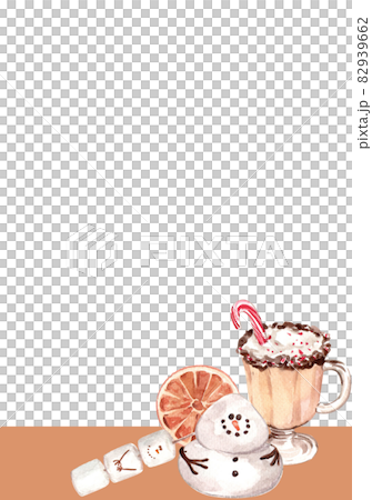 Winter xmas drink frame watercolor Winter xmas drink frame watercolor 82939662