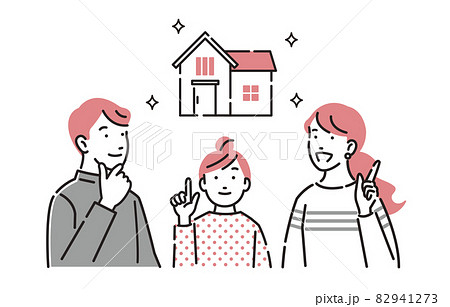 人物 住宅購入を検討するファミリー 82941273