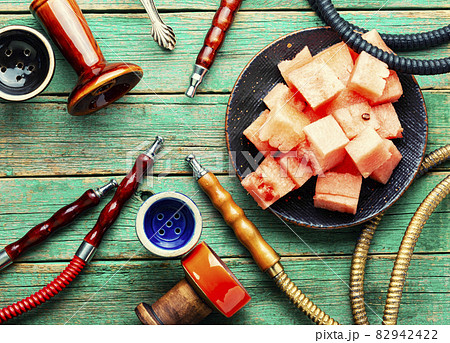 Tobacco shisha for smoking with watermelon Tobacco shisha for smoking with watermelon 82942422