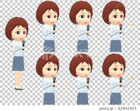 【マイクA】 女性 シャツ ボブ 斜め 【マイクA】 女性 シャツ ボブ 斜め 82942455