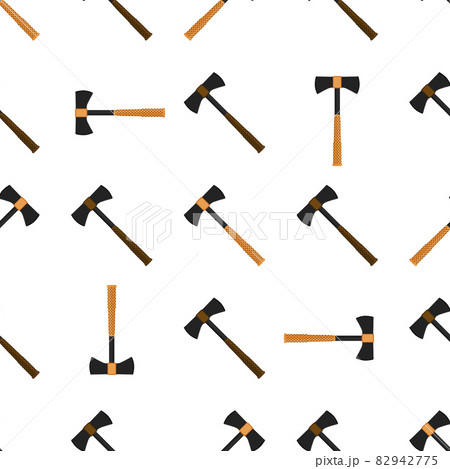 Illustration on theme pattern steel axes with wooden handle Illustration on theme pattern steel axes with wooden handle 82942775