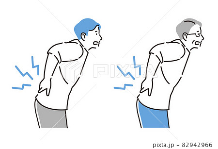 人物 腰痛の男性セット 人物 腰痛の男性セット 82942966
