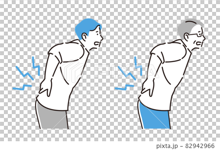 人物 腰痛の男性セット 人物 腰痛の男性セット 82942966