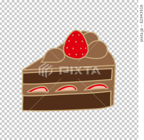 Shortcake cut cake 1 piece illustration Shortcake cut cake 1 piece illustration 82943916