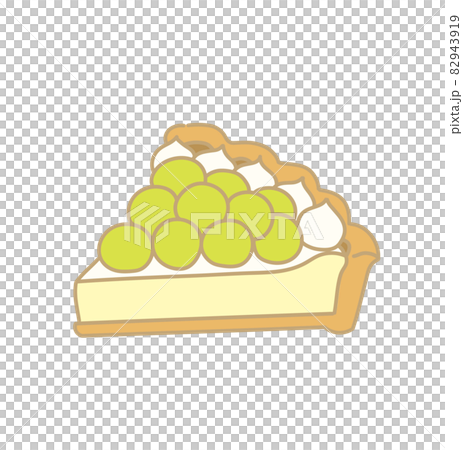 マスカットタルト　カットケーキ　1ピース　イラスト 82943919