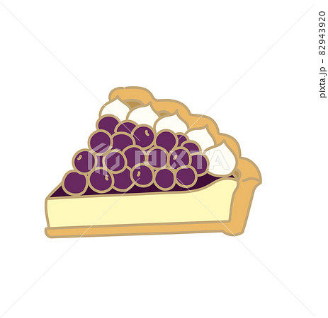 ベリータルト　カットケーキ　1ピース　イラスト 82943920