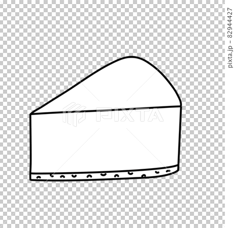 ケーキ イラスト 白黒 モノクロのイラスト素材