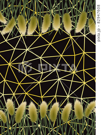 Geometric Background with Miscanthus Geometric Background with Miscanthus 82947608