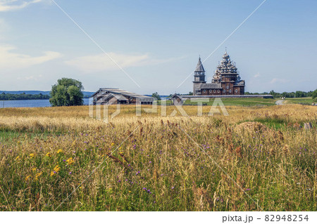 Church of the Transfiguration of the Lord and the Intercession of the Virgin. Kizhi Island. Republic of Karelia. Russia 82948254