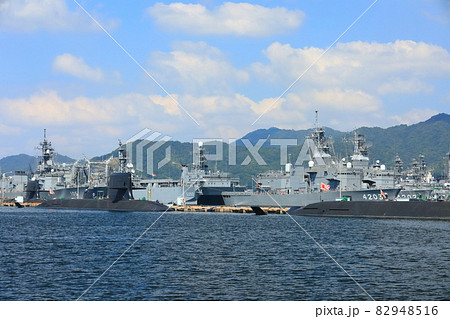 【広島県】晴天下のアレイからすこじま(海上自衛隊 艦隊) 【広島県】晴天下のアレイからすこじま(海上自衛隊 艦隊) 82948516
