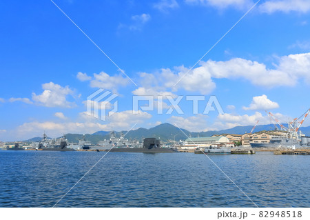 【広島県】晴天下のアレイからすこじま(海上自衛隊 艦隊) 【広島県】晴天下のアレイからすこじま(海上自衛隊 艦隊) 82948518