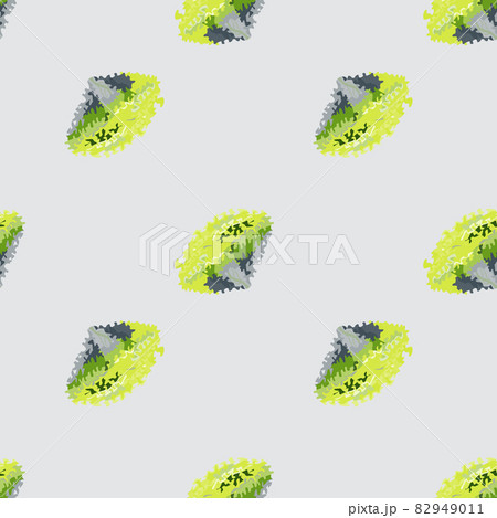 Seamless pattern lola rosa salad on light gray background. Abstract ornament with lettuce. Seamless pattern lola rosa salad on light gray background. Abstract ornament with lettuce. 82949011