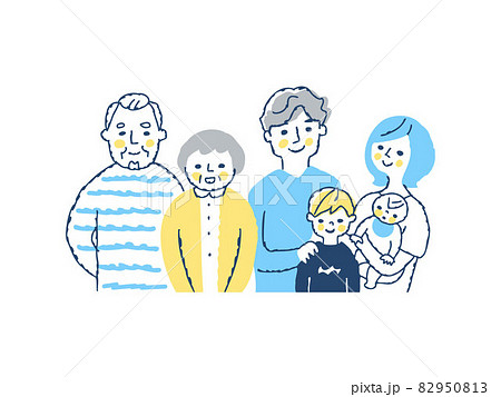 笑顔の三世代家族 笑顔の三世代家族 82950813