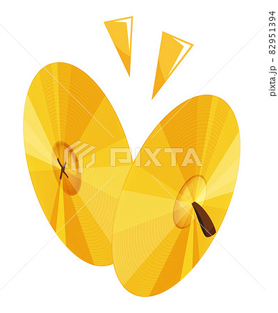 シンバルのイラスト 鳴らす 音のイラスト素材 シンバルのイラスト 鳴らす 音のイラスト素材