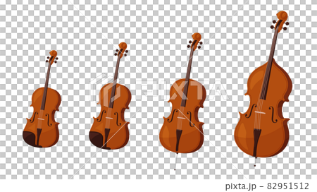 Illustration Of Violin Viola Cello Contrabass Stock Illustration