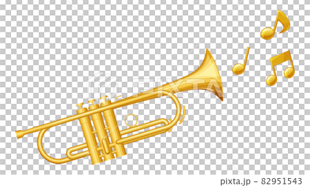 Illustration Of Trumpet Ringing Musical Note Stock Illustration