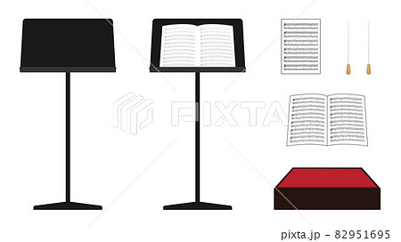 指揮者の道具のイラスト素材セット 82951695
