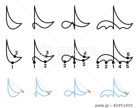 指揮の振り方_イラスト素材セット 82951950