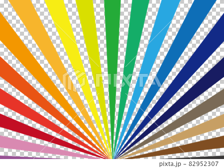 カラフルな放射線状 82952307