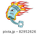Piston. Flaming piston tattoo. Piston mascot .Car Club Logo. Vector graphics to design 82952626
