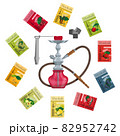 Hookah vector image. Relaxing smoking. Hookah logo design, label, badge. 82952742