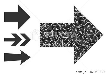 Vector Triangle Filled Arrow Right Icon with Bonus Icons 82953527