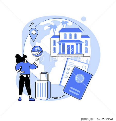 Global travelling abstract concept vector illustration. Global travelling abstract concept vector illustration. 82953958