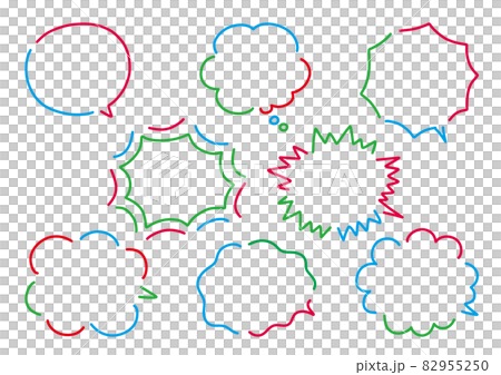簡單可愛的手繪氣球套裝 82955250