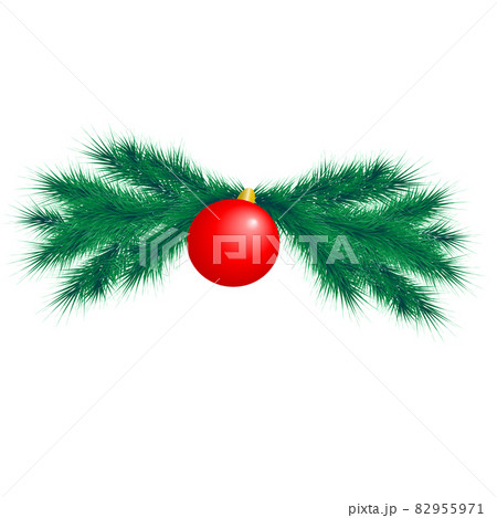 Christmas element With Fir Branches And Balls. 82955971