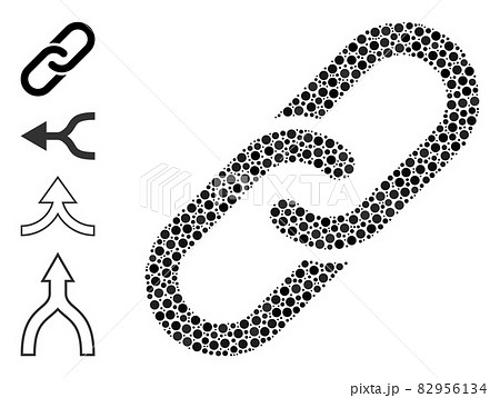 Dotted Chain Mosaic of Circles with Other Icons 82956134