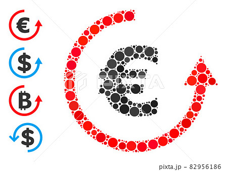 Dotted Euro Refund Collage of Circles and Similar Icons 82956186