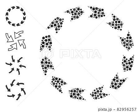 Dotted Circulation Composition of Circles with Bonus Icons 82956257
