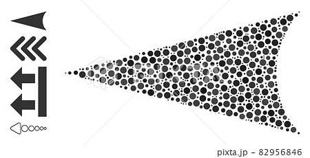 Dotted Arrowhead Left Mosaic of Circles with Similar Icons Dotted Arrowhead Left Mosaic of Circles with Similar Icons 82956846
