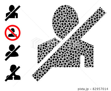 Dotted Frorbidden Man Collage of Rounded Dots with Other Icons Dotted Frorbidden Man Collage of Rounded Dots with Other Icons 82957014