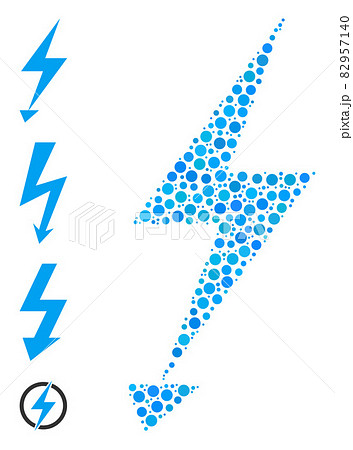 Dotted Electric Strike Composition of Circles and Similar Icons Dotted Electric Strike Composition of Circles and Similar Icons 82957140