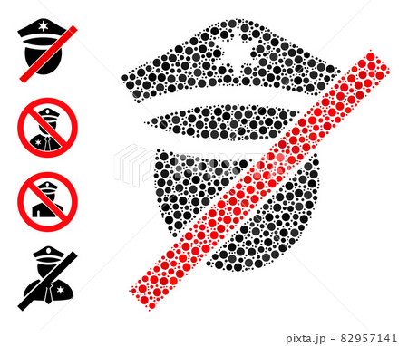 Dotted Closed Police Composition of Circles with Bonus Icons Dotted Closed Police Composition of Circles with Bonus Icons 82957141