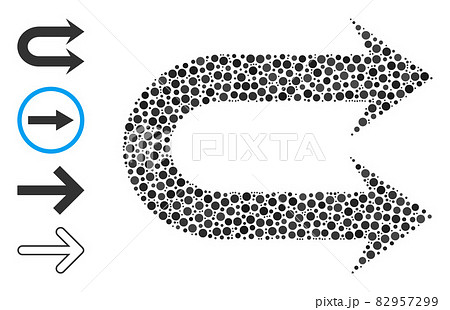 Dotted Double Right Arrow Composition of Circles with Other Icons Dotted Double Right Arrow Composition of Circles with Other Icons 82957299