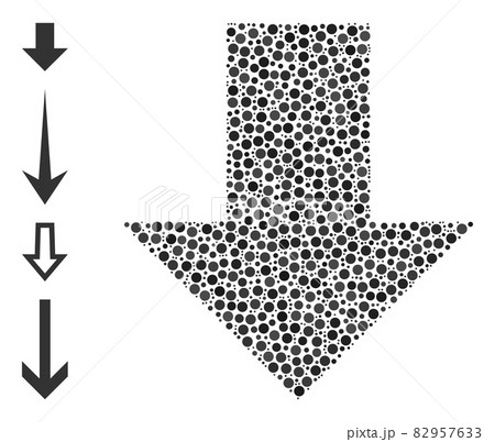 Dotted Arrow Down Composition of Rounded Dots and Similar Icons Dotted Arrow Down Composition of Rounded Dots and Similar Icons 82957633