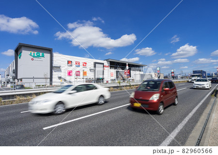 春日井市六軒家町　都市風景　国道19号線　イーアス春日井 82960566