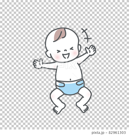 微笑寶貝插畫素材 82961303