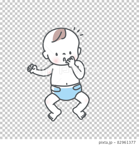かわいい赤ちゃんのイラスト素材 82961377