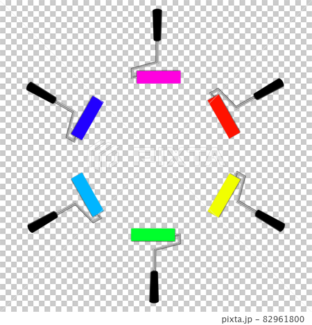 カラフルな塗装ローラー　塗装イメージ 82961800