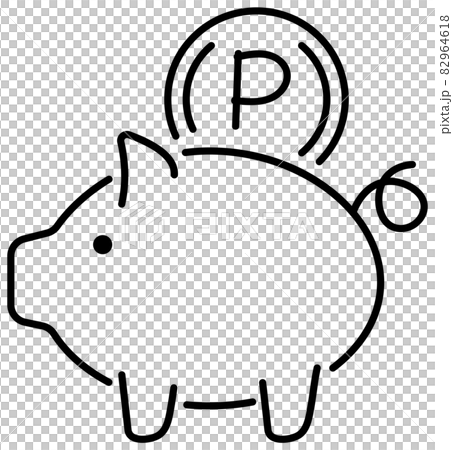 Financial hand-painted line drawing vector icon Point savings Financial hand-painted line drawing vector icon Point savings 82964618