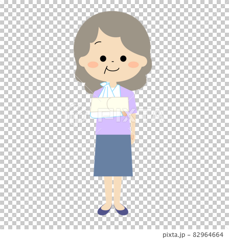 Elderly woman with a sling on her right hand 82964664